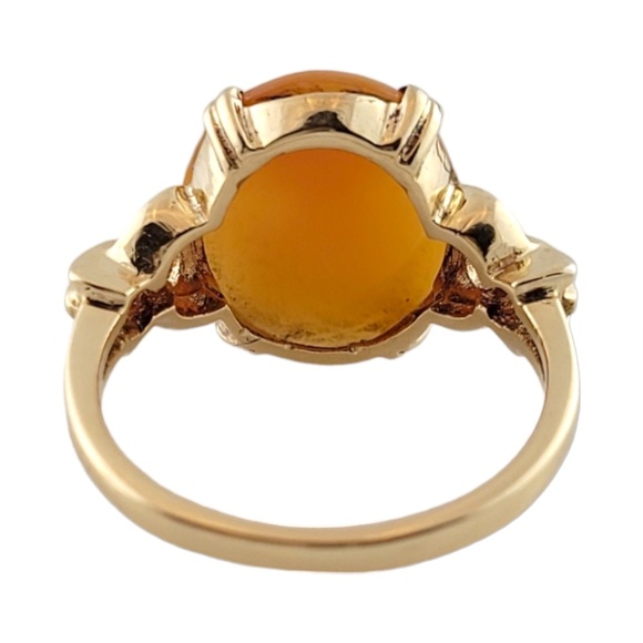 10K Yellow Gold Cameo Ring Size 6 #16155 - Picture 3 of 8